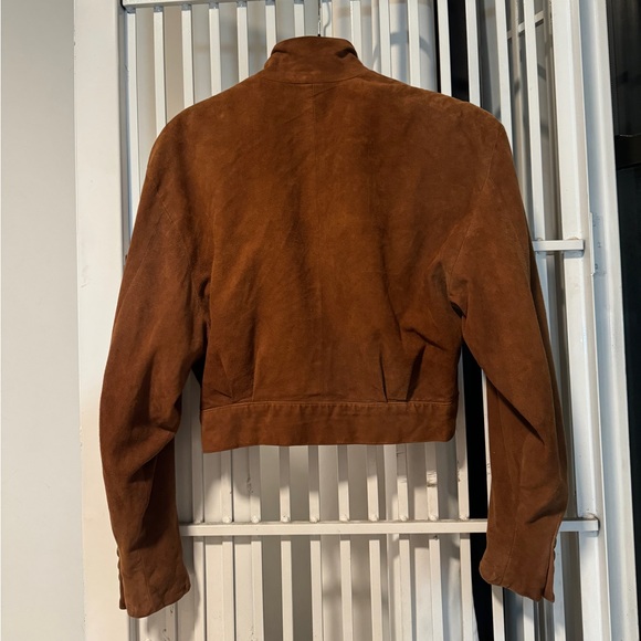 Ralph Lauren purple label Vintage Lambs Suede Brown Buttoned Jacket - Picture 3 of 4
